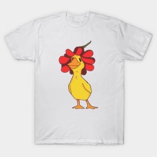 Duckling Flower-Hat T-Shirt